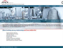 Tablet Screenshot of apexfoodservice.com